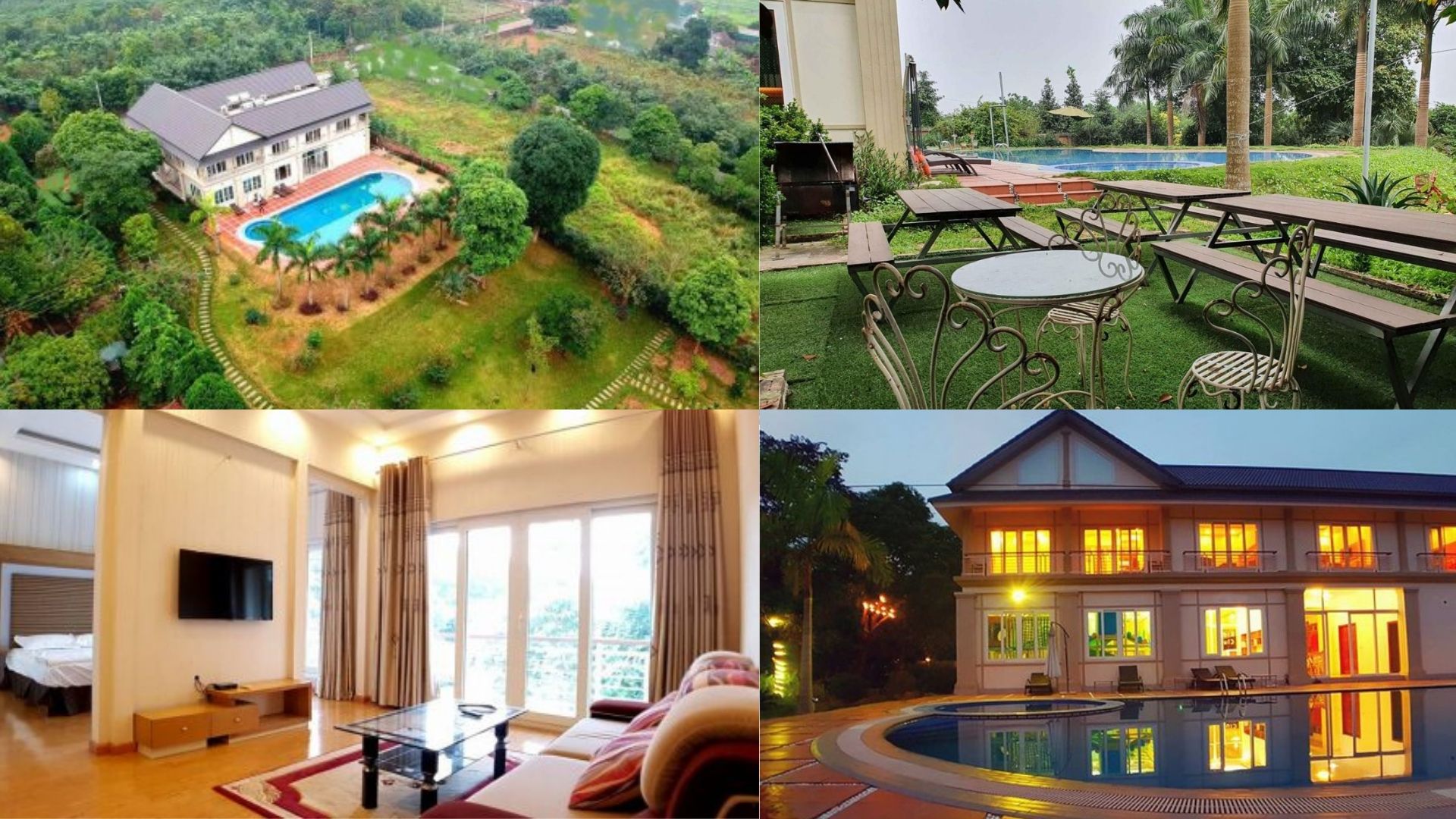 Top 20 biệt thự villa Ba Vì giá rẻ, chất lượng, có hồ bơi